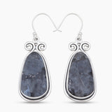 925 Sterling Silver Larvikite Earrings
