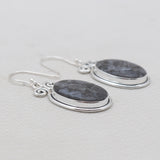 925 Sterling Silver Larvikite Earrings