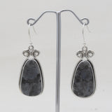 925 Sterling Silver Larvikite Earrings