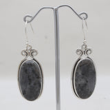 925 Sterling Silver Larvikite Earrings