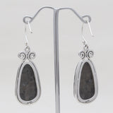 925 Sterling Silver Larvikite Earrings