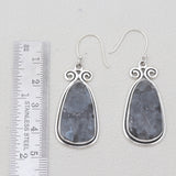 925 Sterling Silver Larvikite Earrings