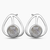 Larimar Silver Studs Earrings