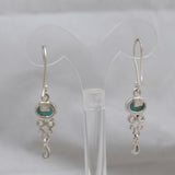 Natural Larimar Silver Earrings