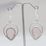 925 Sterling Silver Rose Quartz Earrings