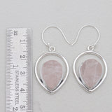925 Sterling Silver Rose Quartz Earrings