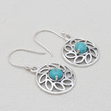 Mexican Turquoise Silver Earrings