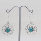Mexican Turquoise Silver Earrings