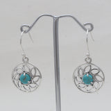 Mexican Turquoise Silver Earrings