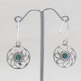 Mexican Turquoise Silver Earrings