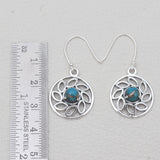 Mexican Turquoise Silver Earrings
