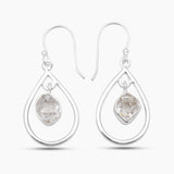 925 Silver Herkimer Quartz Earrings