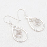 925 Silver Herkimer Quartz Earrings