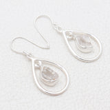 925 Silver Herkimer Quartz Earrings