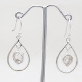 925 Silver Herkimer Quartz Earrings