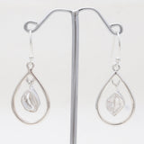 925 Silver Herkimer Quartz Earrings