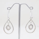 925 Silver Herkimer Quartz Earrings