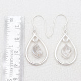 925 Silver Herkimer Quartz Earrings