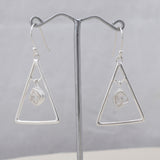 Herkimer Quartz Silver Earrings