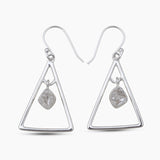 Herkimer Quartz Silver Earrings