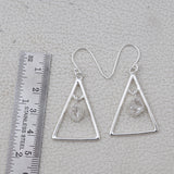 Herkimer Quartz Silver Earrings