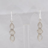 Rainbow Moonstone Silver Earrings