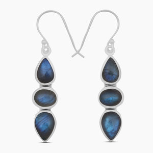 Labradorite Silver Earrings