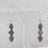 Rainbow Moonstone Silver Earrings