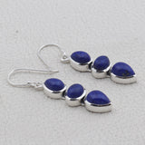 Rainbow Moonstone Silver Earrings