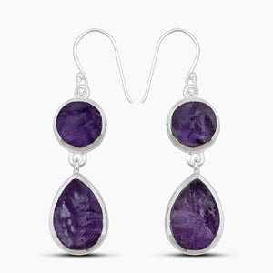 Amethyst Silver Earrings