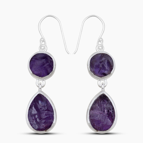 Amethyst Silver Earrings
