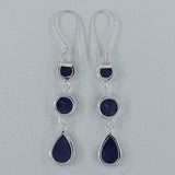 Rough Amethyst Silver Earrings