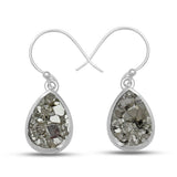 Raw Tanzanite Silver Earrings