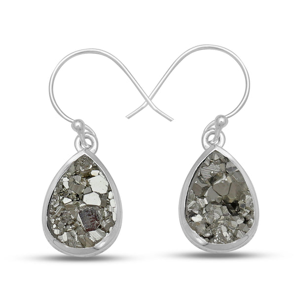 Raw Tanzanite Silver Earrings