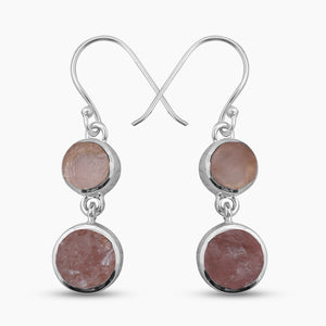 Natural Pyrite Silver Earrings