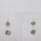 Natural Pyrite Silver Earrings