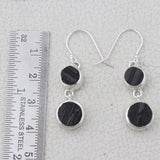 Natural Pyrite Silver Earrings