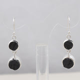 Natural Pyrite Silver Earrings