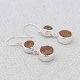 Natural Pyrite Silver Earrings