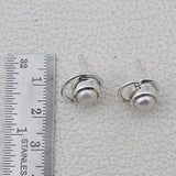 Natural Pearl Silver Earrings