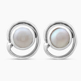 Natural Pearl Silver Earrings