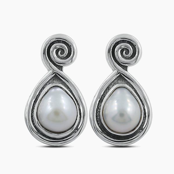 Pearl Silver Studs Earrings
