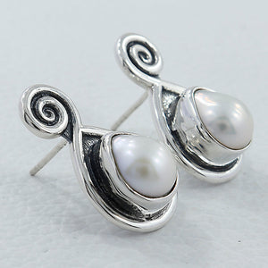 Pearl Silver Studs Earrings