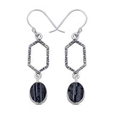 Raw Rose Quartz Silver Earrings