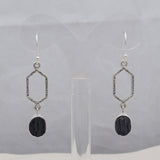 Raw Pyrite Durzi Silver Earrings