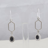 Raw Rose Quartz Silver Earrings
