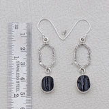 Raw Pyrite Durzi Silver Earrings