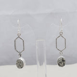 Raw Pyrite Durzi Silver Earrings