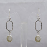 Raw Pyrite Durzi Silver Earrings