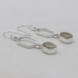 Raw Rose Quartz Silver Earrings